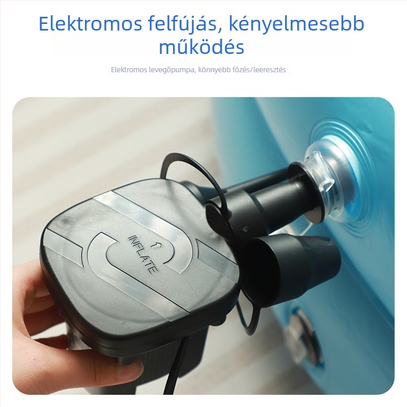 Ágyhoz tervezett felfújható fürdőedény, PVC anyagból, összecsukható, magasított szélekkel, márka ZJ, modell 251214-02