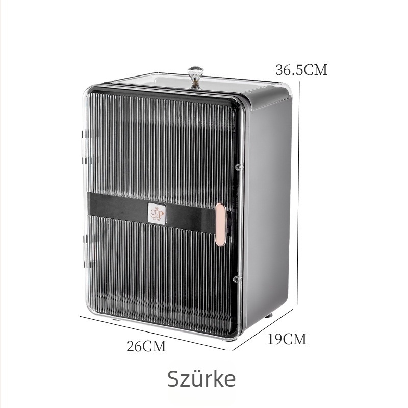 Asztali pohártartó kettős rétegű kialakítással – PET/PS/ABS, modern minimalista stílus, súly 2 kg
