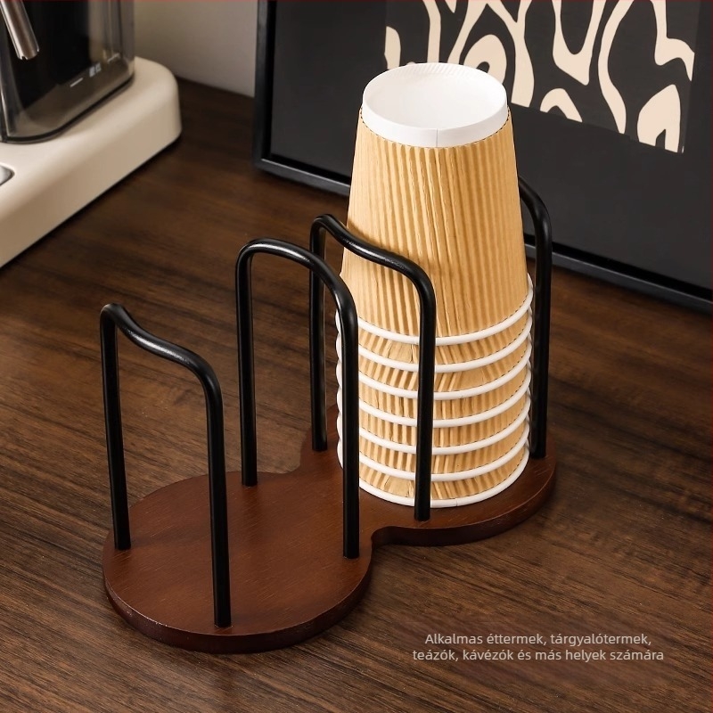 Fém pohártartó – asztali rendező, modern minimalista stílus, fúrás nélkül, 2019-es megjelenés