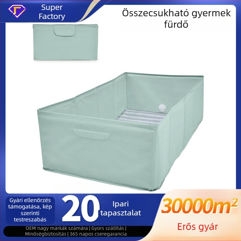 Összecsukható gyermekfürdőkáda, PVC, hajtogató kialakítás, babafürdéshez, Lee Cheng