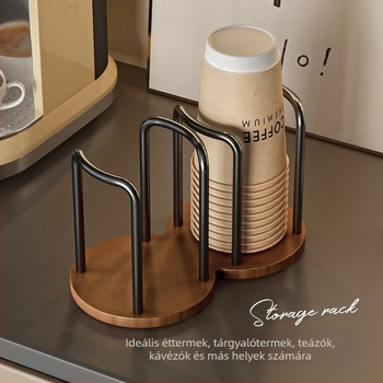 Fából készült pohártartó tároló, könnyű luxus retro stílus, testreszabható