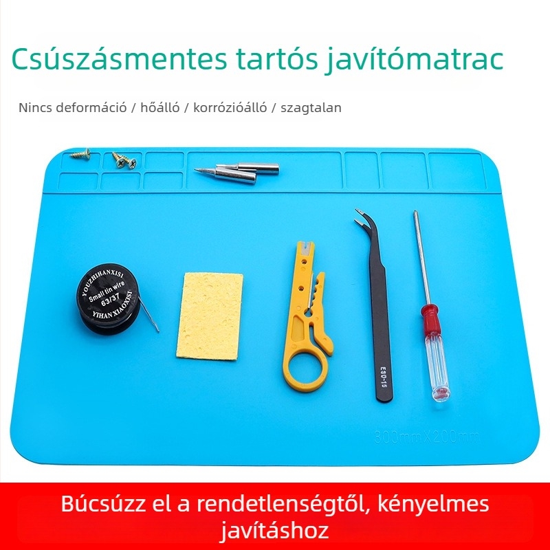 Szilikon hőálló szigetelőpad javítóasztalhoz – magas hőmérséklet-állóság, csúszásmentes, égési és karcolás elleni védelem