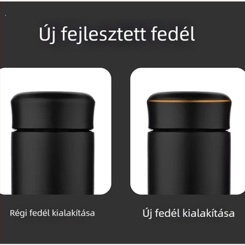 Teás szeparációs pohár készlet logóval – dupla rétegű boroszilikát üveg, szűrővel, ajándék doboz, logó testreszabás