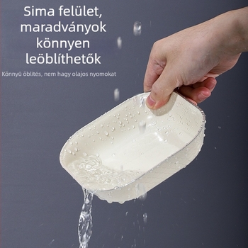 Kerámia csonttál, négyzetes alak, celadon bevonat, könnyű luxus stílus, mikróban használható