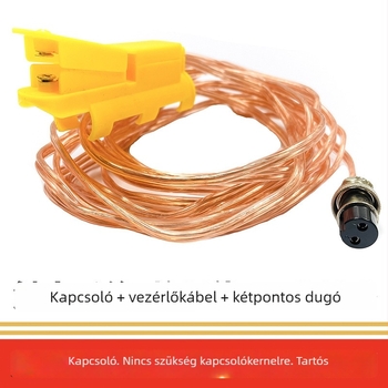 Argon ívhegesztő pisztoly – vezérlővonal kapcsoló integrált réz érintkezővel, kapcsolómag nélkül, kétlyukas repülődugóval
