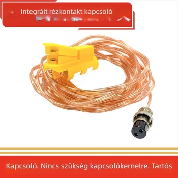 Argon ívhegesztő pisztoly – vezérlővonal kapcsoló integrált réz érintkezővel, kapcsolómag nélkül, kétlyukas repülődugóval
