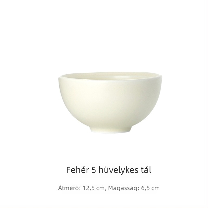 Porcelán tálak és tányérok készlet, egységes mintázat, matt felület, japán stílus, alsó glazúra