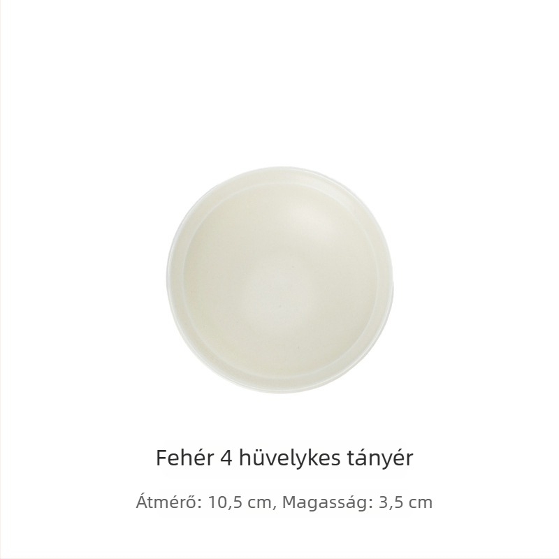 Porcelán tálak és tányérok készlet, egységes mintázat, matt felület, japán stílus, alsó glazúra