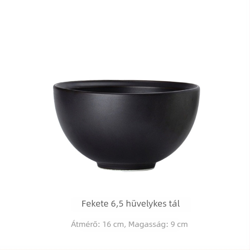 Porcelán tálak és tányérok készlet, egységes mintázat, matt felület, japán stílus, alsó glazúra