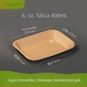 Egyszer használatos Kraft papírtál, téglalap alakú grillsütő tálca, hőálló kültéri étkezéshez