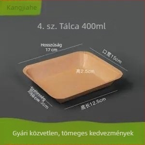 Egyszer használatos Kraft papírtál, téglalap alakú grillsütő tálca, hőálló kültéri étkezéshez