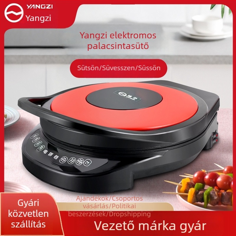 Yangzi elektromos palacsinta készítő, kétoldalú fűtés, lebegő serpenyő kialakítás, 220V, 1200W