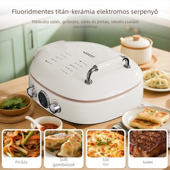 Vantage elektromos palacsintasütő Vdb013c, kettős fűtés, kerámia panel, 1400W, 220V
