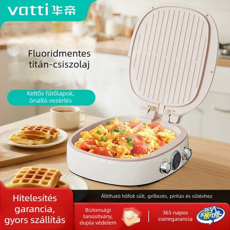 Vantage elektromos palacsintasütő Vdb013c, kettős fűtés, kerámia panel, 1400W, 220V