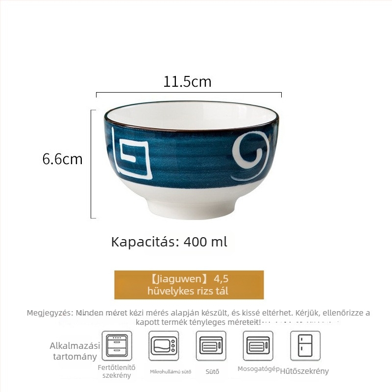 Jingdezhen porcelán étkészlet – tálak és leveses tálak, modern minimalistikus japán stílus, virágos minta alglazúrral, mikrohullámú sütőhöz alkalmas