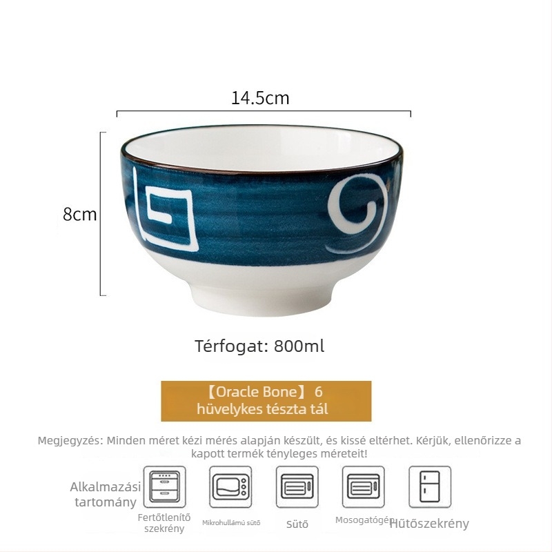Jingdezhen porcelán étkészlet – tálak és leveses tálak, modern minimalistikus japán stílus, virágos minta alglazúrral, mikrohullámú sütőhöz alkalmas
