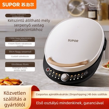 Elektronikus palacsinta serpenyő kettős fűtéssel, 1500 W, gombos vezérlés, modell JD30AQ849
