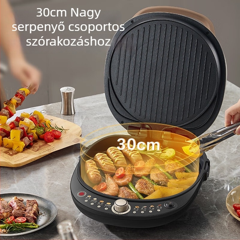 Elektronikus palacsinta serpenyő kettős fűtéssel, 1500 W, gombos vezérlés, modell JD30AQ849