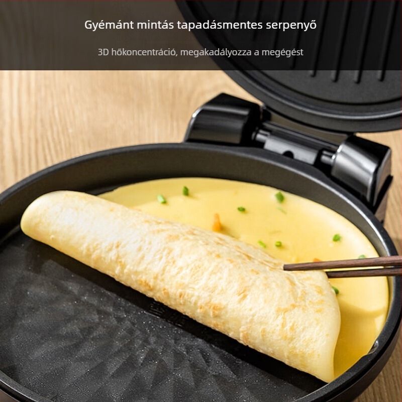 Joyoung JK-30K09 Elektromos palacsinta készítő, 1600W, kétoldali melegítés, függő tálca kialakítás, tálca mélysége 2,5 cm