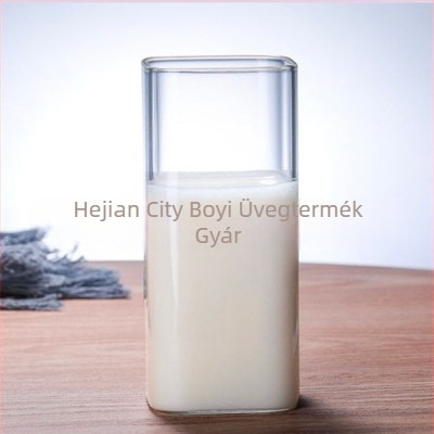 Magas bóroszilikát üvegből készült pohár, hengeres, egyrétegű, hat darabos készlet, modern minimalist stílus