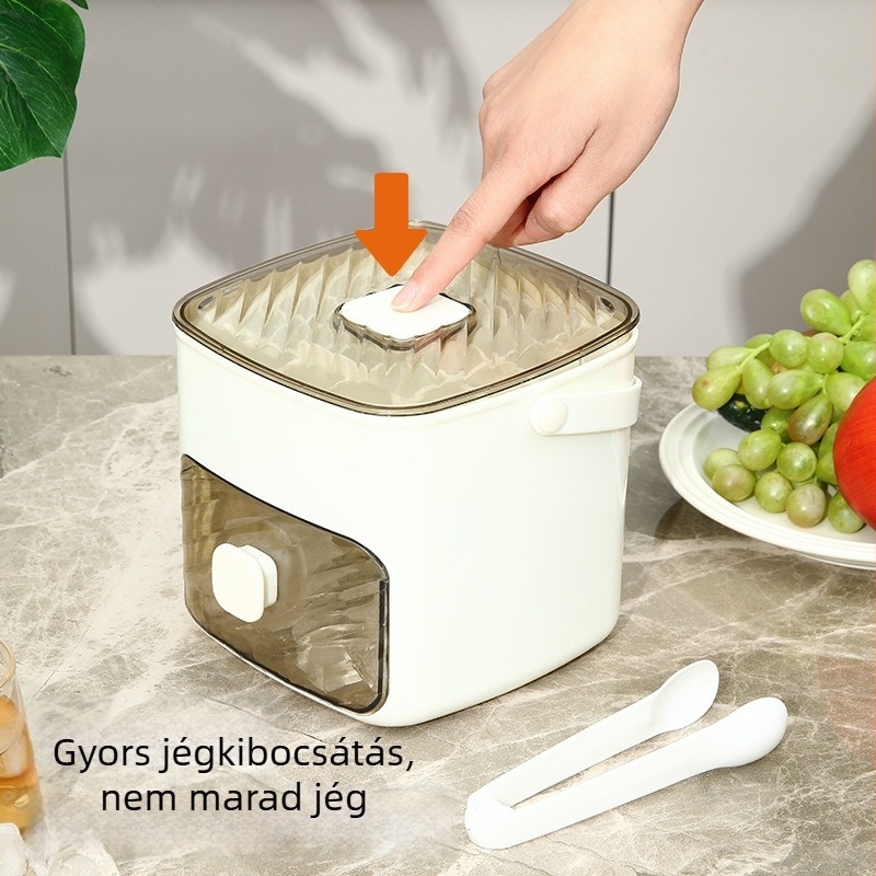 Élelmiszer-minőségű jégkocka forma, nagy kapacitású otthoni használatra, nyomásos kialakítású
