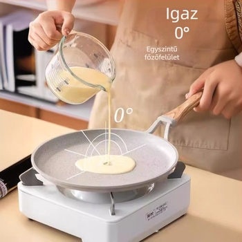 Maifan kőből készült palacsinta serpenyő tapadásmentes bevonattal, modell HE22028, súly 1,1 kg, mélység 0,5 cm