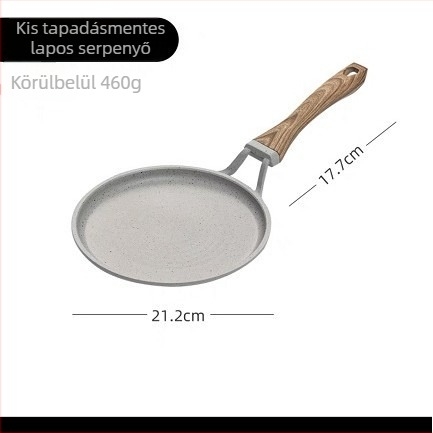 Maifan kőből készült palacsinta serpenyő tapadásmentes bevonattal, modell HE22028, súly 1,1 kg, mélység 0,5 cm