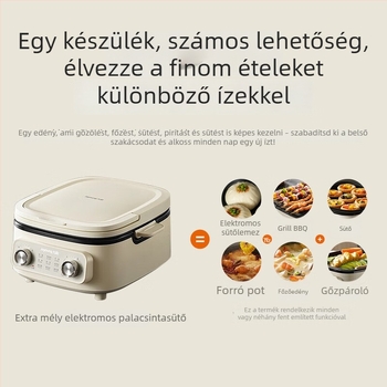 Elektromos palacsintasütő JK28-GK571, dupla oldali fűtés, 1000W+, 220V 50Hz, kivehető és mosható