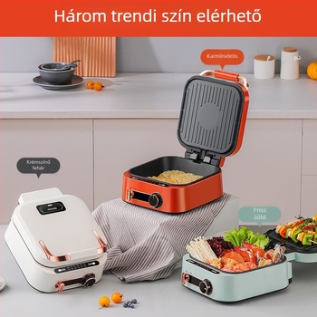 Monda MD-SM6012 elektromos tortasütő serpenyő kettős fűtéssel – 26–28 cm átmérő, pirítás és sütés funkciók, 1800W, 220V, 50Hz, tepsi mélység 8 cm
