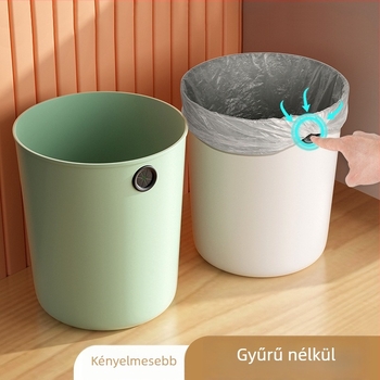 Műanyag szemetes, hengeres alakú, fedél nélküli, 12 L, háztartási használatra