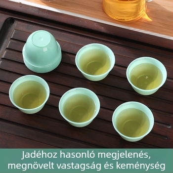 Gongfu teáscsésze készlet rizshéj anyagból, biológiailag lebomló, teáscsésze forma, 40 db egy dobozban, Kína