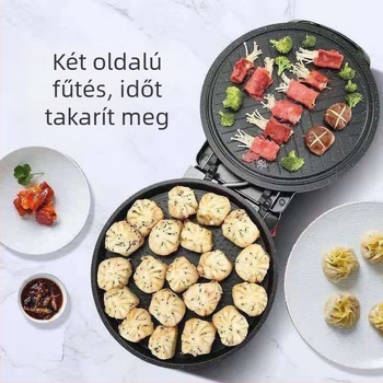 Elektromos torta tepsi kettős fűtéssel, gombos vezérlés, 1200W, 220V, függő kialakítás