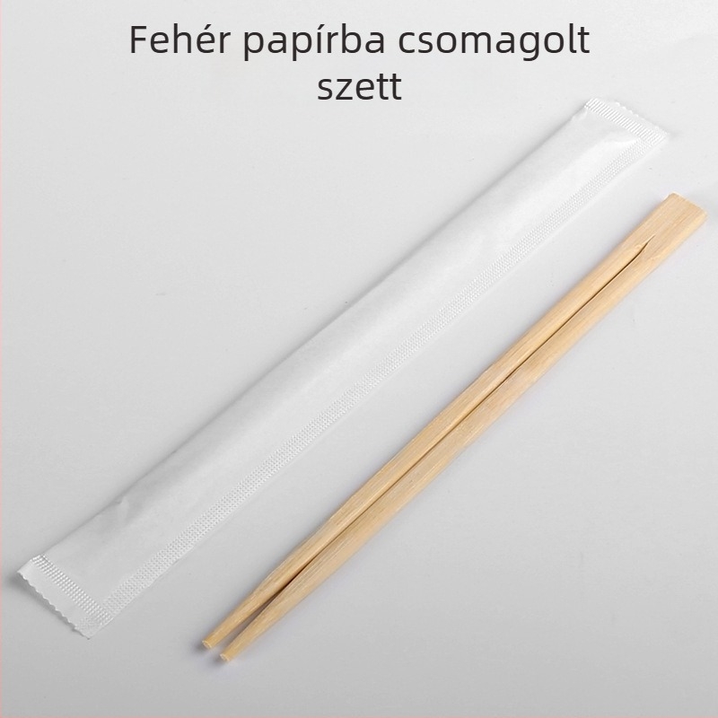 Egyszer használatos bambusz evőeszköz-készlet éttermeknek — Négy az egyben: kanál és evőpálcika, egyedi bambusz evőpálcikák, testreszabás elérhető