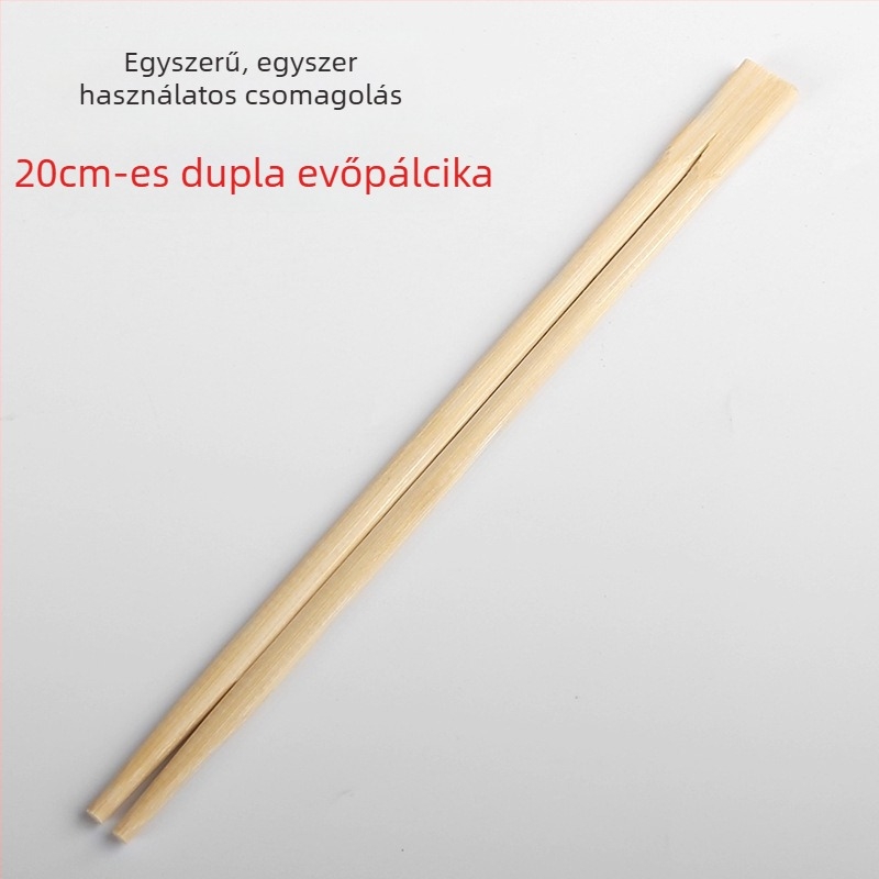 Egyszer használatos bambusz evőeszköz-készlet éttermeknek — Négy az egyben: kanál és evőpálcika, egyedi bambusz evőpálcikák, testreszabás elérhető