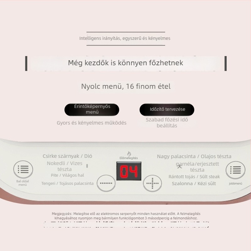 Liren C-19 elektromos palacsinta serpenyő – kétoldalas fűtés, 220V