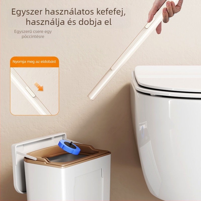 Egyszer használatos WC-kefe antibakteriális hatással és szagtalanító funkcióval, akasztó dizájn, műanyag kivitel, 890 g, Beishan