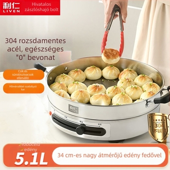 Liren DJG-J3265 elektromos sütő tepsi, bevonat nélküli rozsdamentes acél, egyoldali fűtés, 220V 50Hz