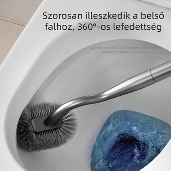 Fali WC-tisztító kefe, műanyagból, egyszer használatos, 530 g, Bo Kui márka, egy kraft papír dobozban csomagolva