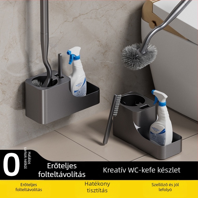 Fali WC-tisztító kefe, műanyagból, egyszer használatos, 530 g, Bo Kui márka, egy kraft papír dobozban csomagolva