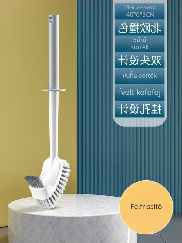 WC-tisztító kefe A3395 — műanyag, falra szerelhető, hosszú nyel, 0.11 kg