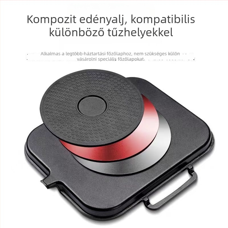 Koreai stílusú, többfunkciós Maifan kő grill tálca, négyszögletes, tapadásmentes