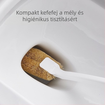 WC-kefe kókusz pálma szálas fejjel, falra szerelhető, műanyag nyél, Huidu – átfogó tisztítás