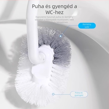 WC tisztító készlet S-íves hosszú fogantyúval – műanyag, AISEN, 450 g, 1 db