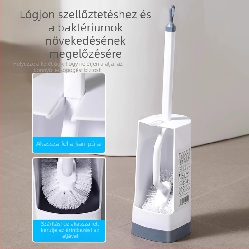 WC tisztító készlet S-íves hosszú fogantyúval – műanyag, AISEN, 450 g, 1 db