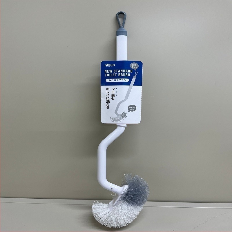 WC tisztító készlet S-íves hosszú fogantyúval – műanyag, AISEN, 450 g, 1 db