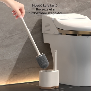 WC-kefe hosszú nyéllel, falra szerelhető, integrált készlet • Anyag: műanyag • Tömeg: 350 g • Csomagolás: karton • 1 db