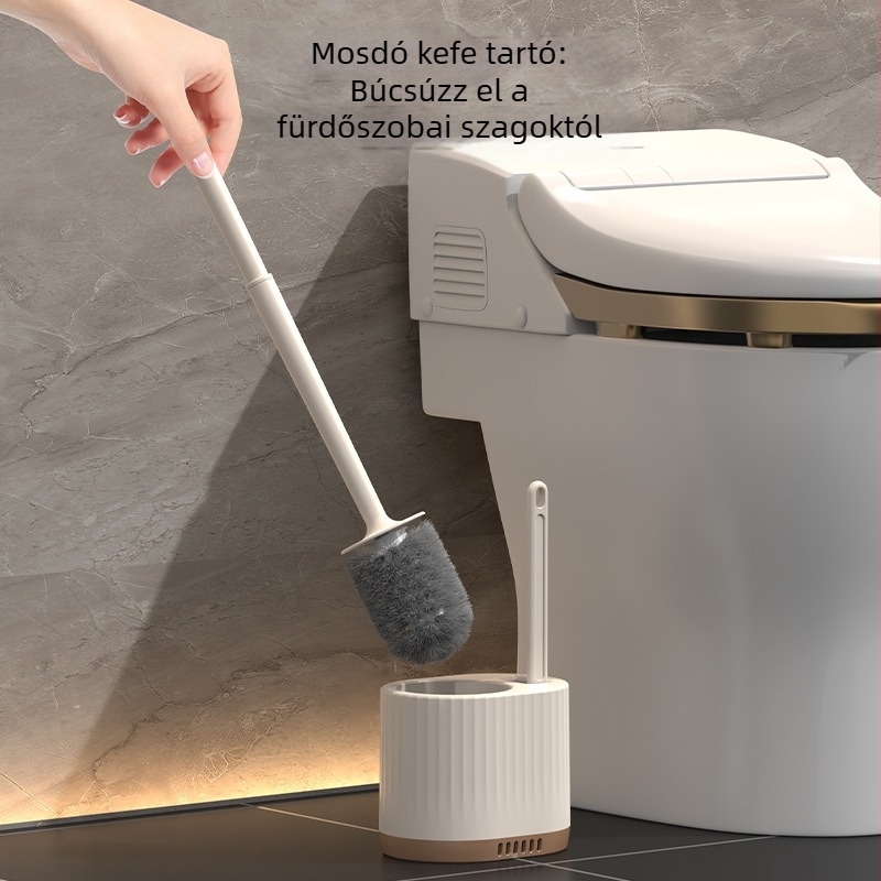 WC-kefe hosszú nyéllel, falra szerelhető, integrált készlet • Anyag: műanyag • Tömeg: 350 g • Csomagolás: karton • 1 db
