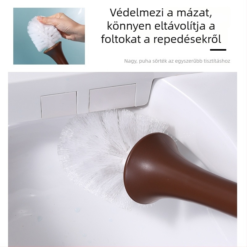 WC-ecset hosszú nyéllel, műanyag kivitel, Songtai márka, tömeg 0.5, önálló csomagolás