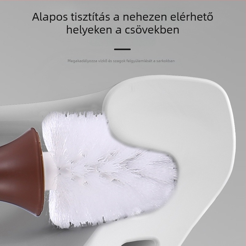 WC-ecset hosszú nyéllel, műanyag kivitel, Songtai márka, tömeg 0.5, önálló csomagolás