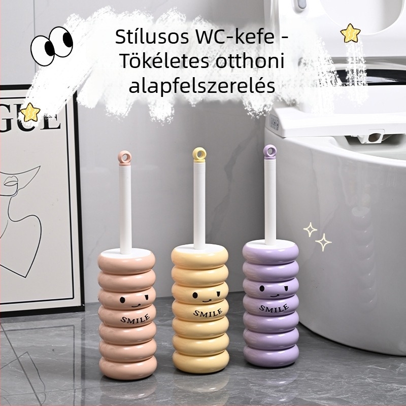 Caterpillar hosszú nyelű szilikon WC-kefe készlet otthoni használatra – tisztítás minden zugban, 200 g, Yiwu eredet